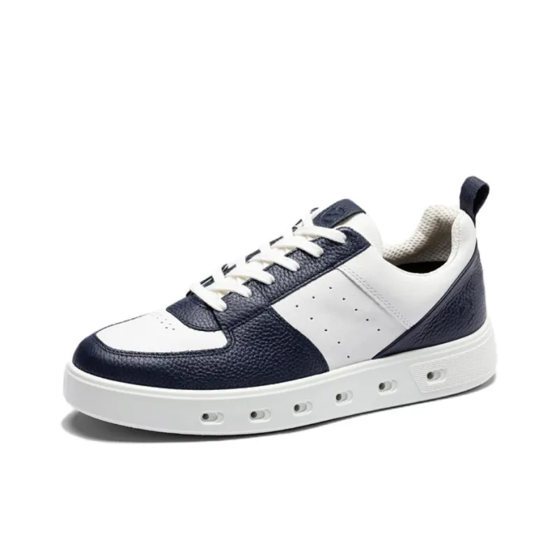 Ecco Street 720 Series Abrasion Resistant Low Top Skateboard Shoes Men's White Blue-2