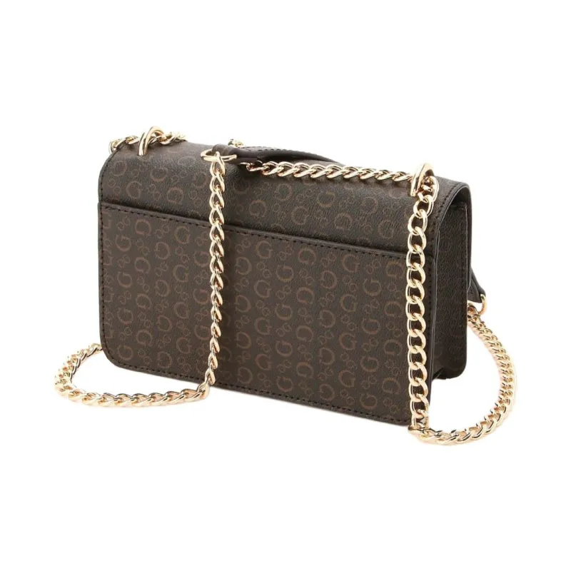 GUESS Polyvinyl Chloride Shoulder Bag Crossbody Bag Regular Unisex Dark Brown-2