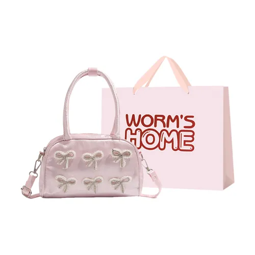 Worm's Home Artificial Leather Handbag Regular Women's Pink
