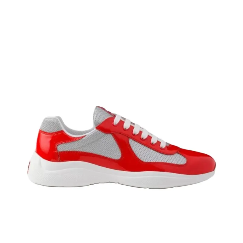 PRADA America's Cup Low-Top Casual Shoes Men's Red-1