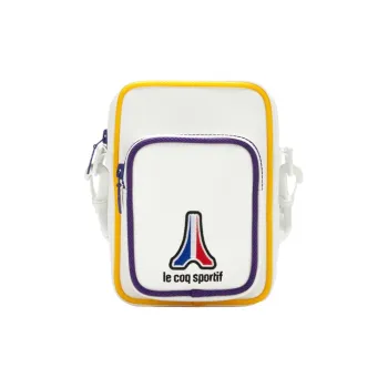 Le Coq Sportif Artificial Leather Crossbody Bag Trumpets Unisex Porcelain White