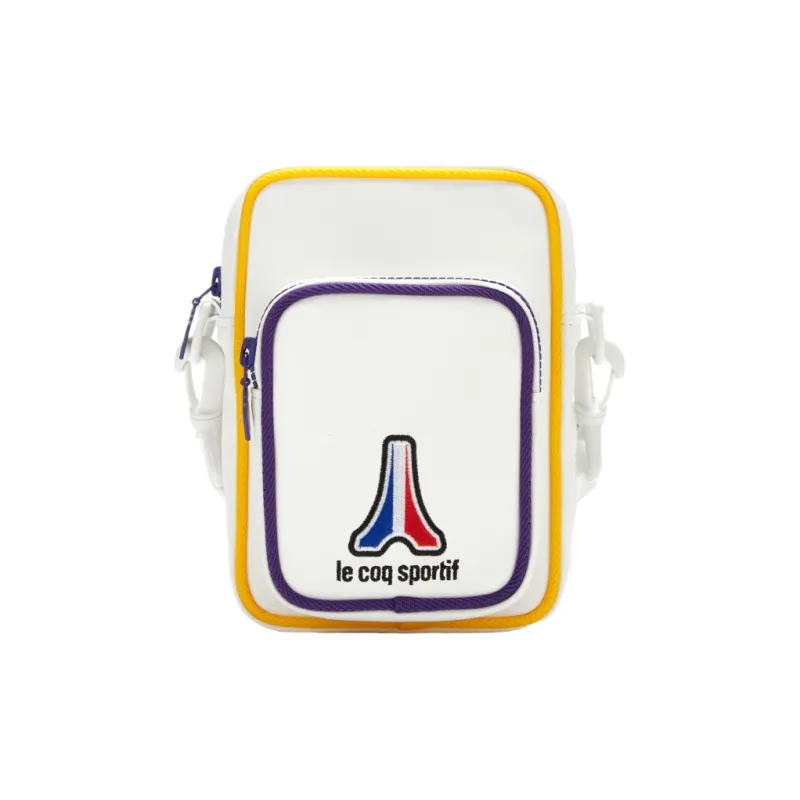 Le Coq Sportif Artificial Leather Crossbody Bag Trumpets Unisex Porcelain White-0