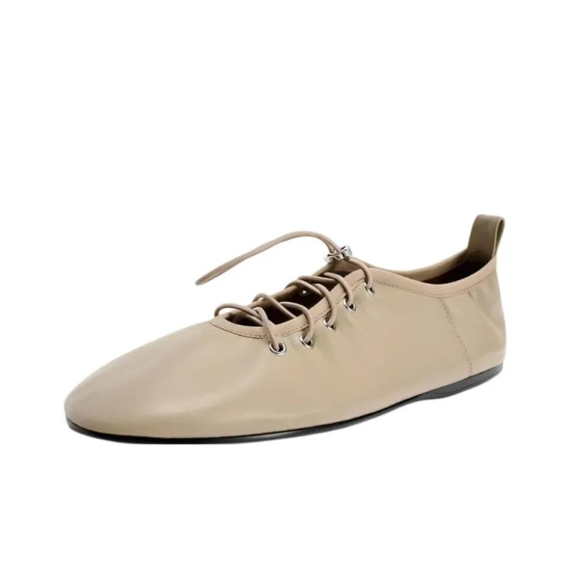ZARA Casual Single Shoes Women's Light Beige Yellow-2