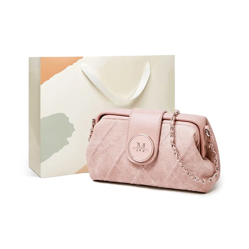 15 MINS Synthetic Leather Crossbody Bag Women's Dusty Pink/Dusty Blue-4
