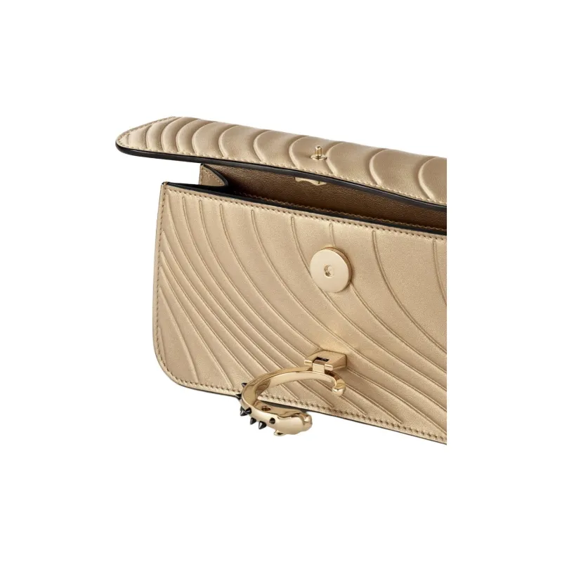 CARTIER Panthère De Cartier Calfskin Shoulder Bag Mini Women's Gold-4