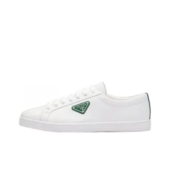 PRADA Brushed Sneakers Leather White White Mango