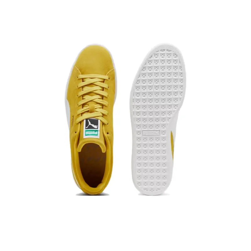 PUMA Suede Classic Cushioning, Wear Resistant Low Top Skateboard Shoes Unisex Yellow-3