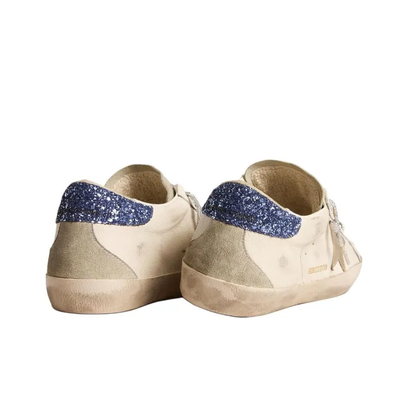 Golden Goose Women's Superstar LTD 'White Platinum Metallic Blue Glitter'-2