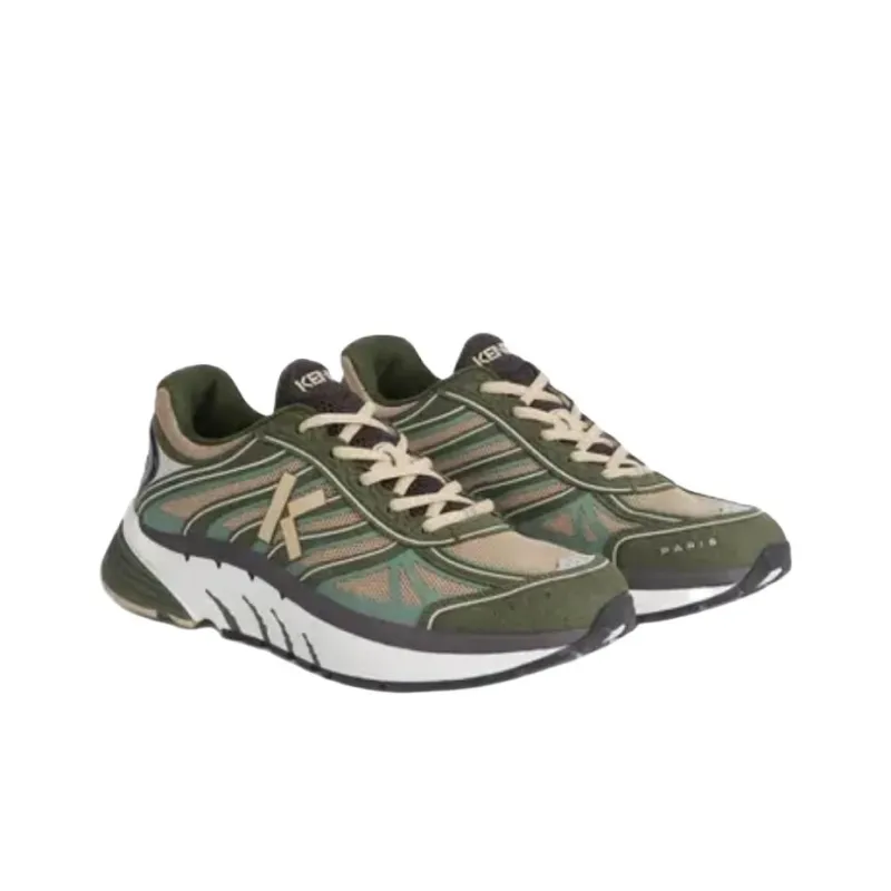 KENZO Pace Low Top Casual Shoes Running Shoes Men's Green-2