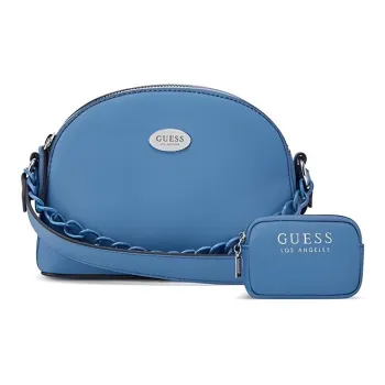 GUESS Leather Crossbody Bag Mini Women's Denim Blue