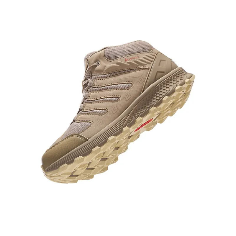 HOT POTATO Cushioned Wear Resistant Lightweight Breathable Slip Resistant Mid Top Hiking Shoes Unisex Light Olive-4