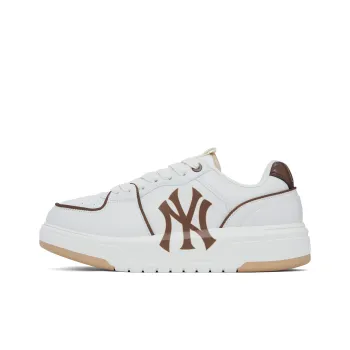 MLB Chunky Liner Anti Slip Wear Resistant Low Top Skateboard Shoes Unisex White Brown