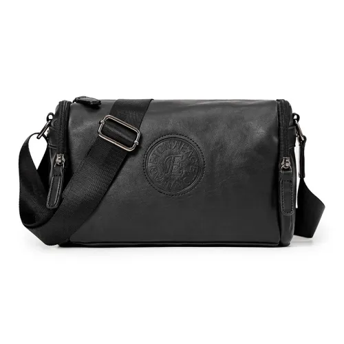 VIHUS PU Cortex Shoulder Bag, Crossbody Bag Men's Black