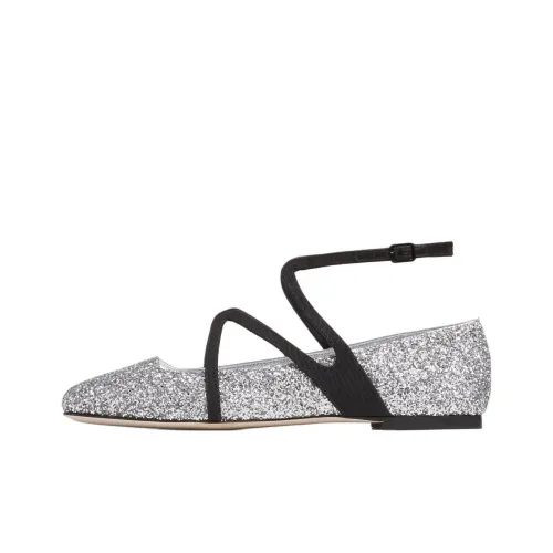 Jimmy Choo Astoria Casual Single Shoes Women's Silver