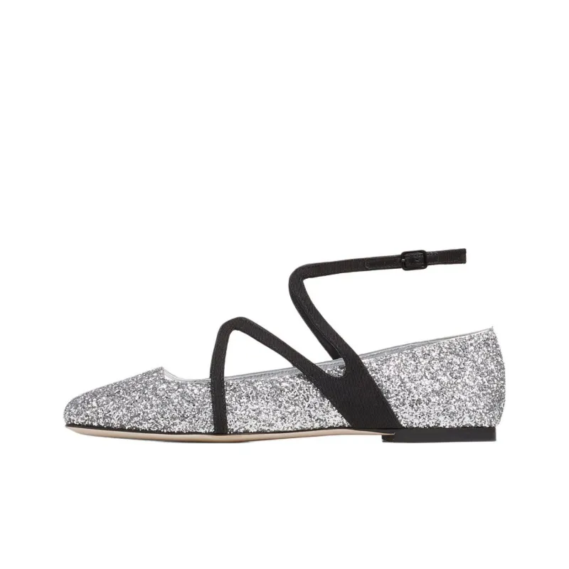 Jimmy Choo Astoria Casual Single Shoes Women's Silver-0