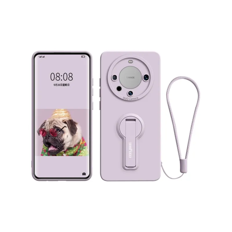 GGUU Solid Color Quiet Luxury Phone Cases Compatible With Mate60/Pro/Pro+ Skin Friendly Touch-4