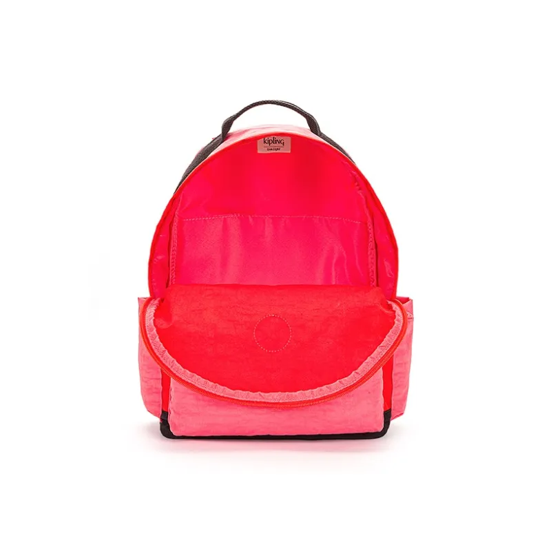 Kipling Polyamide Backpack Medium Size Unisex Pink & Orange Block Patchwork/White, Black & Green Patchwork-2