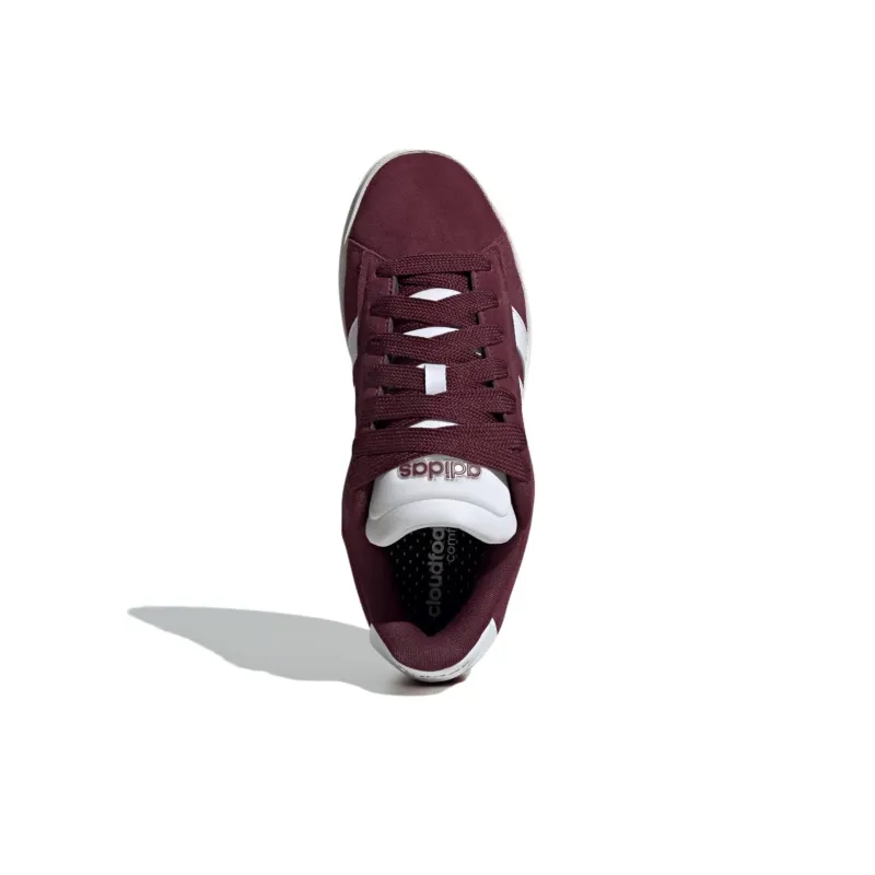 Adidas GRAND COURT ALPHA Anti Slip Wear Resistant Low Top Skateboard Shoes Unisex Dark Red White-3
