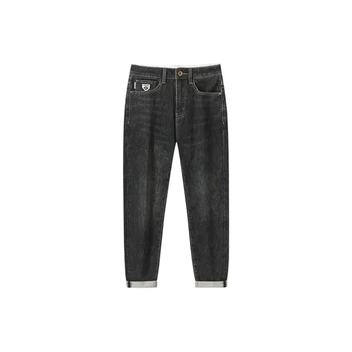 HALEBOSS Jeans Men Black Gray