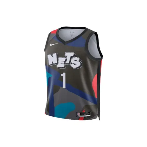 NBA Brooklyn Nets Basketball Jerseys Unisex Black