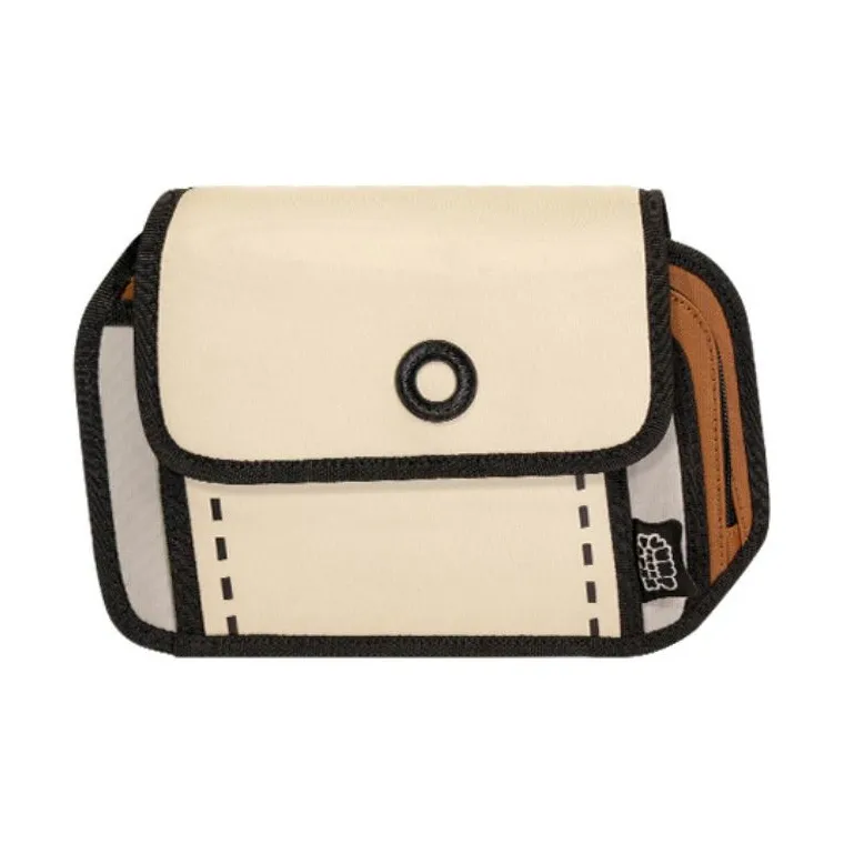 JumpFromPaper Polyester Sling Bag Regular Unisex Light Coffee-1