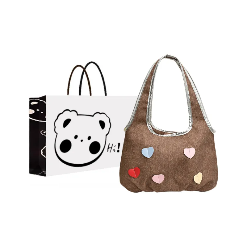 NX DOUGHNUT PU Handbag, Shoulder Bag Regular Women's Blue/White/Pink/Dark Brown-15