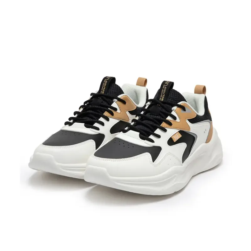 361° Ode Anti Slip Wear Resistant Low Top Casual Shoes Men's White Black-2