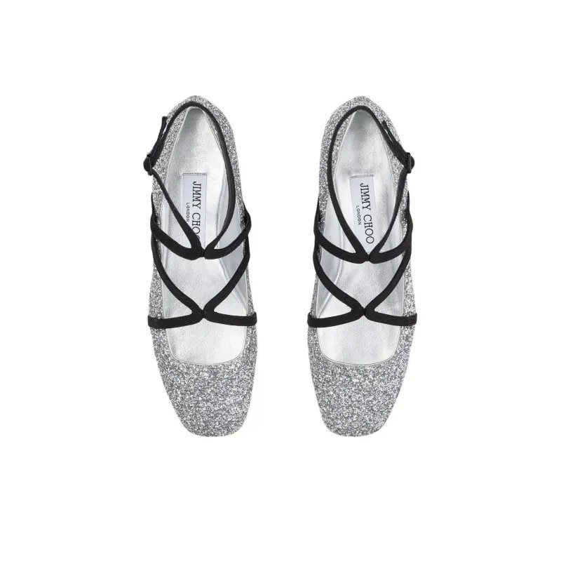 Jimmy Choo Astoria Casual Single Shoes Women's Silver-4