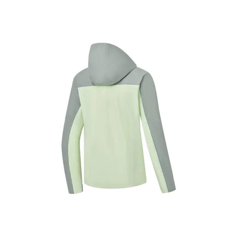 QIAODAN Mountain God Series Windbreaker Jackets Women's Aqua Embroidery Green/Slate Green-1