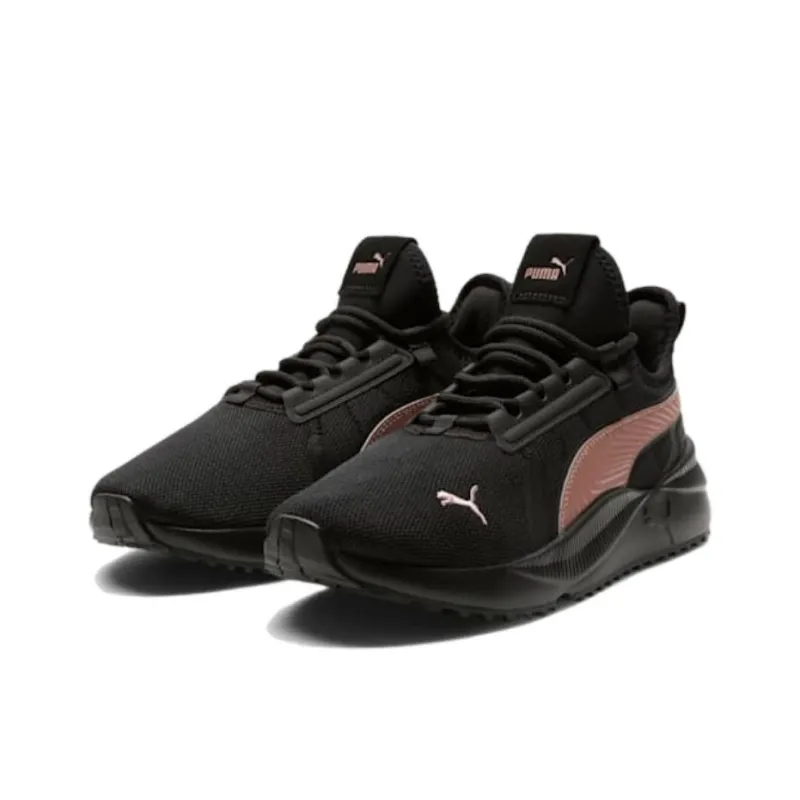 PUMA Pacer Future Slip Resistant Low Top Casual Running Shoes Unisex Black Gold-3