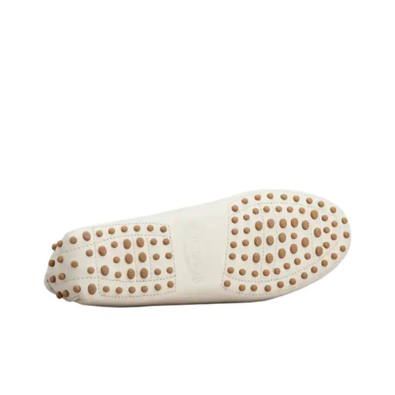 TOD'S Gommino Beanie Shoes Women's Beige-4
