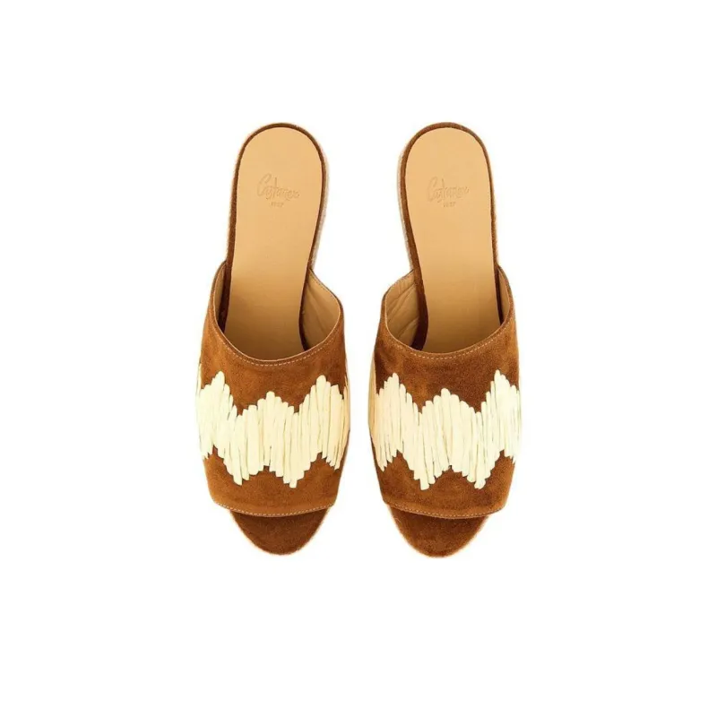 Castañer Abrasion Resistant Slide Slippers Women's Brown-3