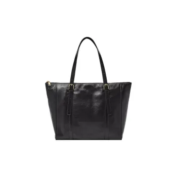 FOSSIL Leather Handbag, Shoulder Bag Regular Women's Black