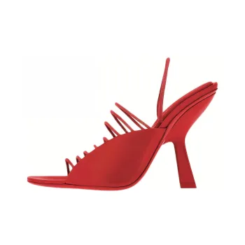 FERRAGAMO ALTAIRE 105 HIGH HEEL SANDAL LACE DETAIL LEATHER