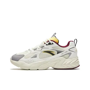 Anta Anti Slip Wear Resistant Low Top Casual Running Shoes Men's White Gray