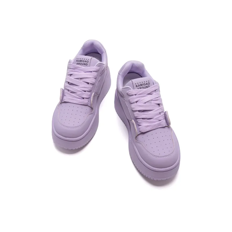 KODI Anti Slip And Wear Resistant Height Increasing Low Top Skateboard Shoes Women's-19