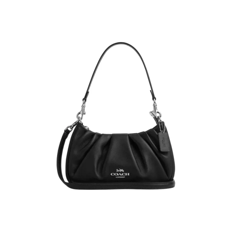 COACH Teri Cow Leather Portable Crossbody Bag, Shoulder Bag Medium Size Women's Black-0