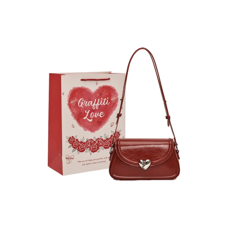 GOX PU Shoulder Bag, Crossbody Bag Regular Women's White/Silver/Black/Red-23