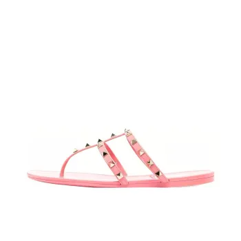 Valentino Rockstud Flip Flops Women's Pink