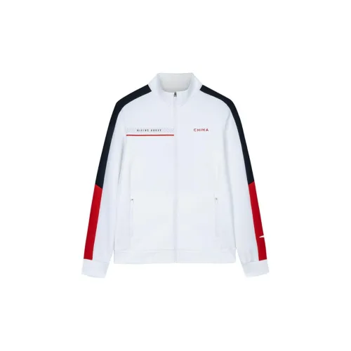 ANTA Variety Training Collection Jackets Women's Snowflake White/Midnight Blue/Classic Red