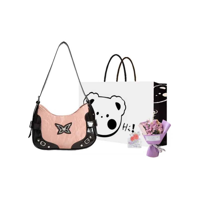 NX DOUGHNUT PU Handbag, Shoulder Bag Regular Women's Pink/Silver-6