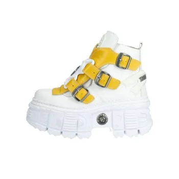 NEW ROCK High-Top Casual Shoes Unisex White