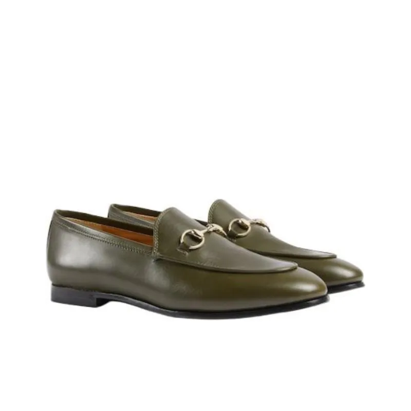 GUCCI Jordaan Loafers Women's Green-2