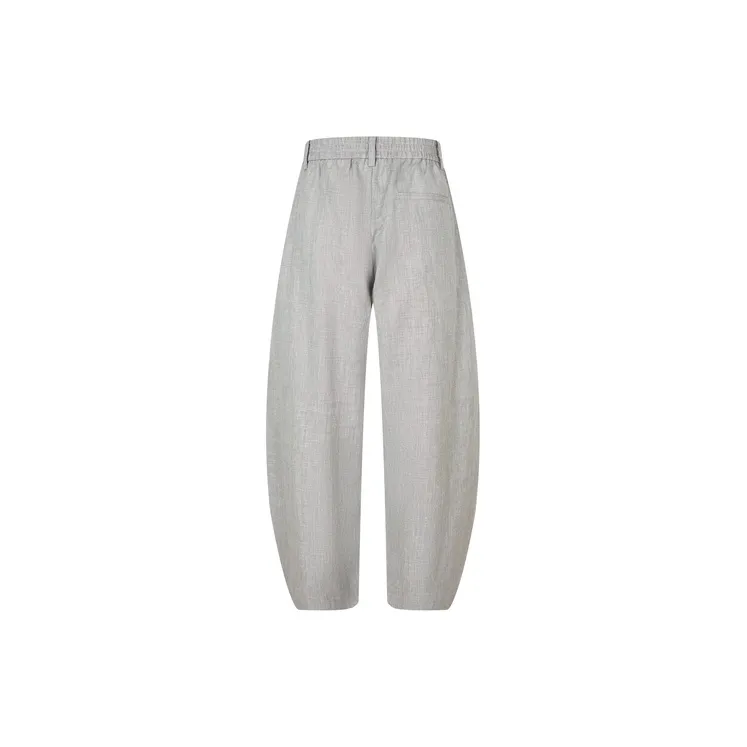 CROQUIS Casual Pants Men's Black White Stripes And Plaid-1