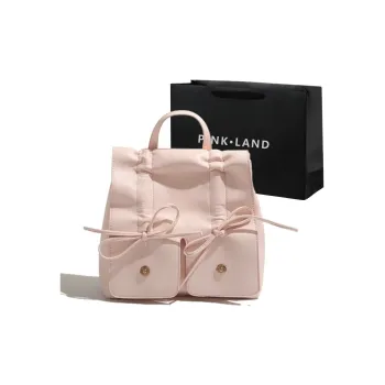 PINK·LAND PU Backpack Regular Women's Pink/Silver/White/Black