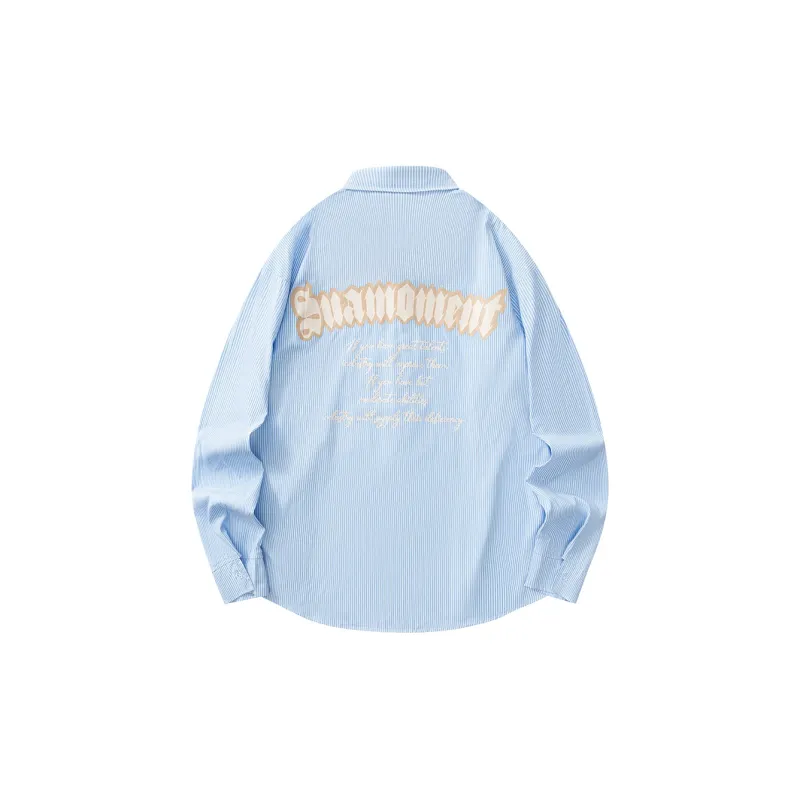 Suamoment Fall American Casual Shirt Unisex-1