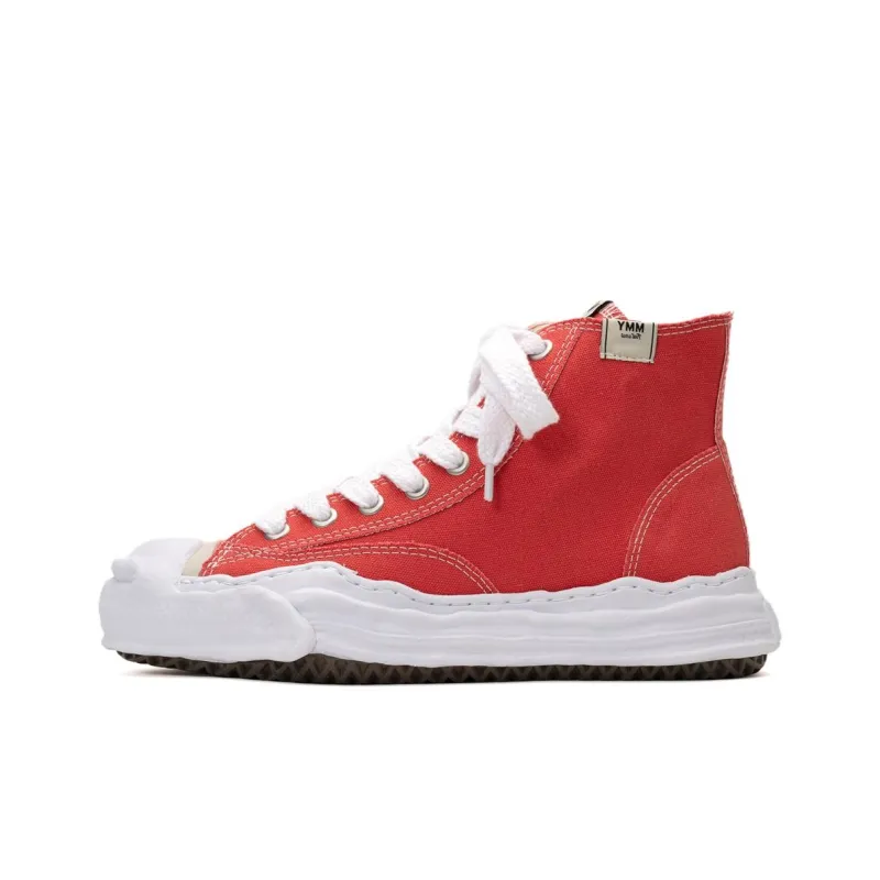 MIHARA YASUHIRO Hank High Top Canvas Shoes Unisex Orange-0