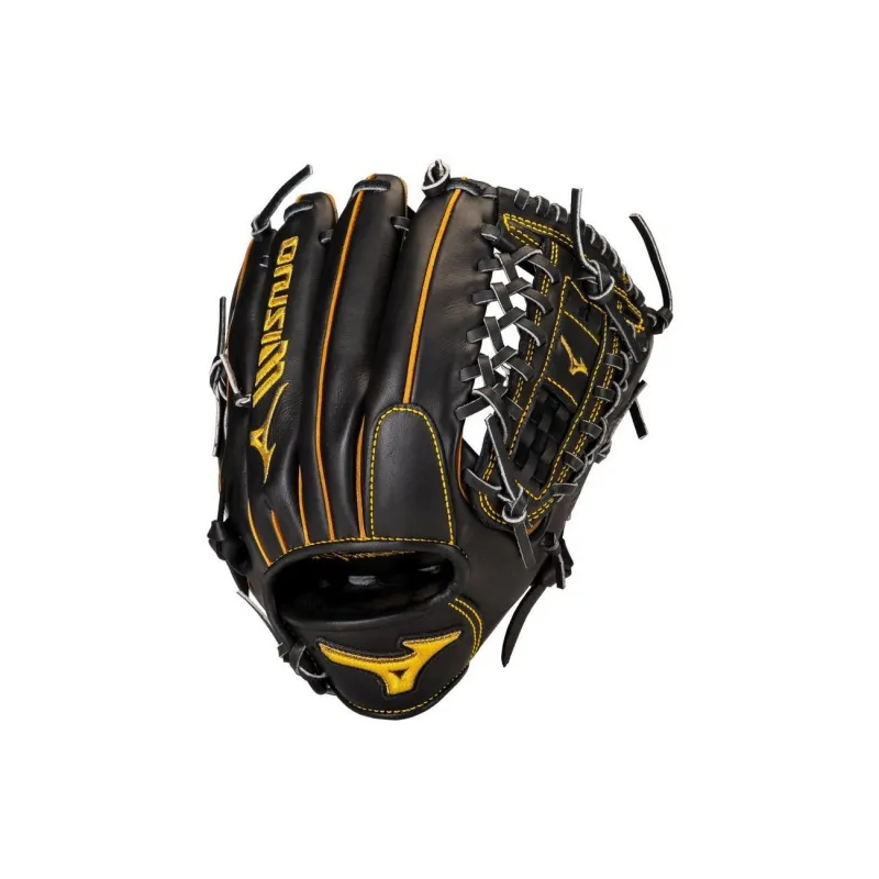Mizuno Baseball Gloves Pitching Glove Cow Split Leather Unisex Yellow Black-4