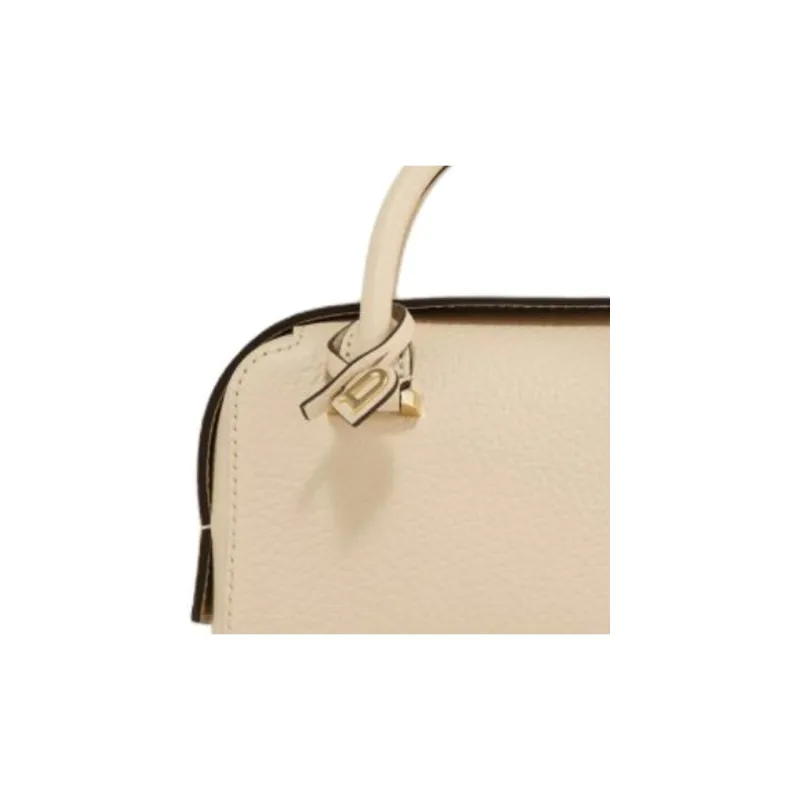 Delvau Cool Bo Grain Calfskin Shoulder Bag, Crossbody Bag, Handbag Nano Women's Beige-7
