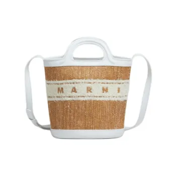 MARNI Small Tropicalia Logo-Embroidered Drawstring Bucket Bag